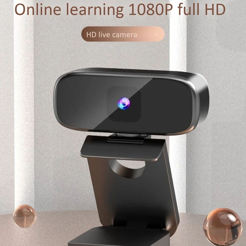 Webcam 1080P HD Computer Camera with Microphone USB Driver-Free Webcam for Video, Online Class, Meeting