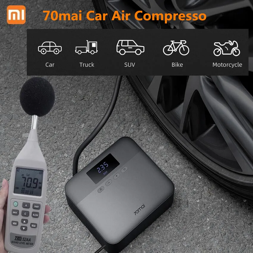 

Компрессор автомобильный Xiaomi 70mai Lite, портативный Электрический насос для шин, 12 В