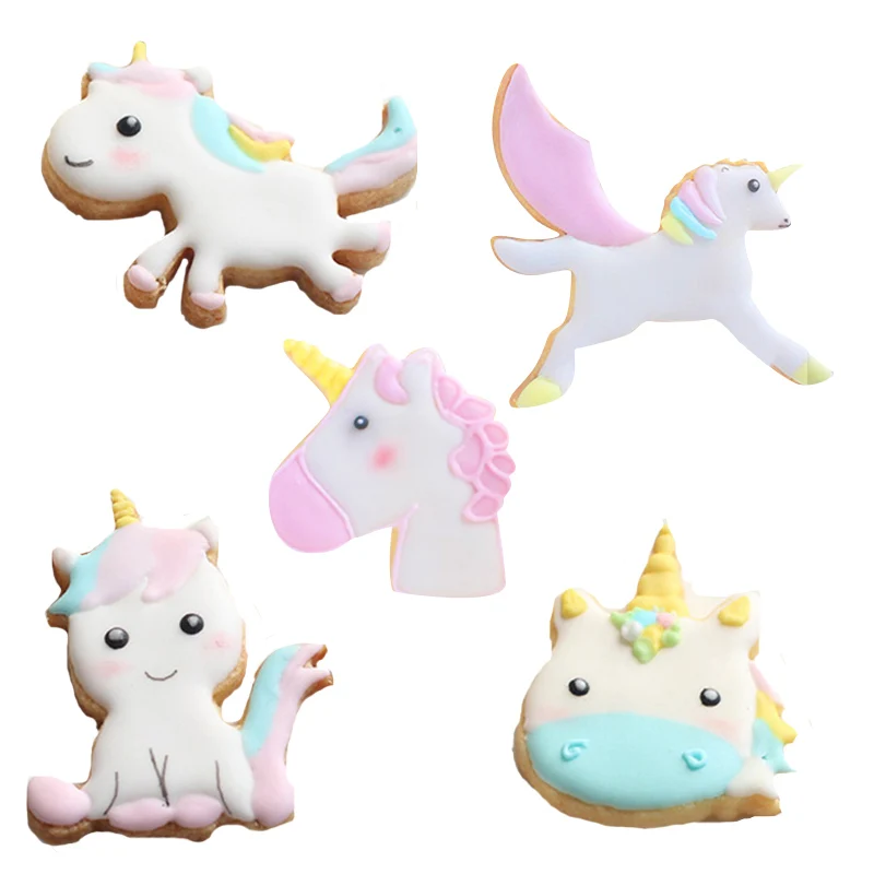 Rainbow Unicorn Cookie Cutter Stainless Steel Fondant Biscuit Mould For Home DIY Baking Tool Kids Birthday Party Decor Cake Mold | Дом и сад