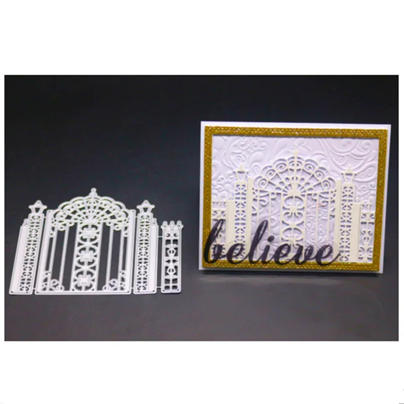 YINISE для скрапбукинга металлические Вырубные штампы трафареты дверная Обложка