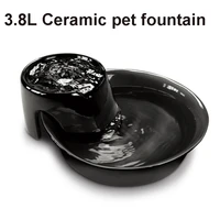 pet fountain automatic ceramic pet drinking fountain for dog and cat 3 8 liter smart sensor bowl