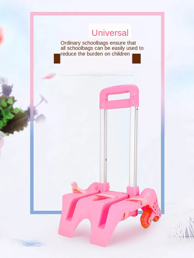 

Backpack Hand Truck Wheeled Cart Trolley Hand Aluminium Alloy Folding Trolley Cart for Schoolbag Student Dolly