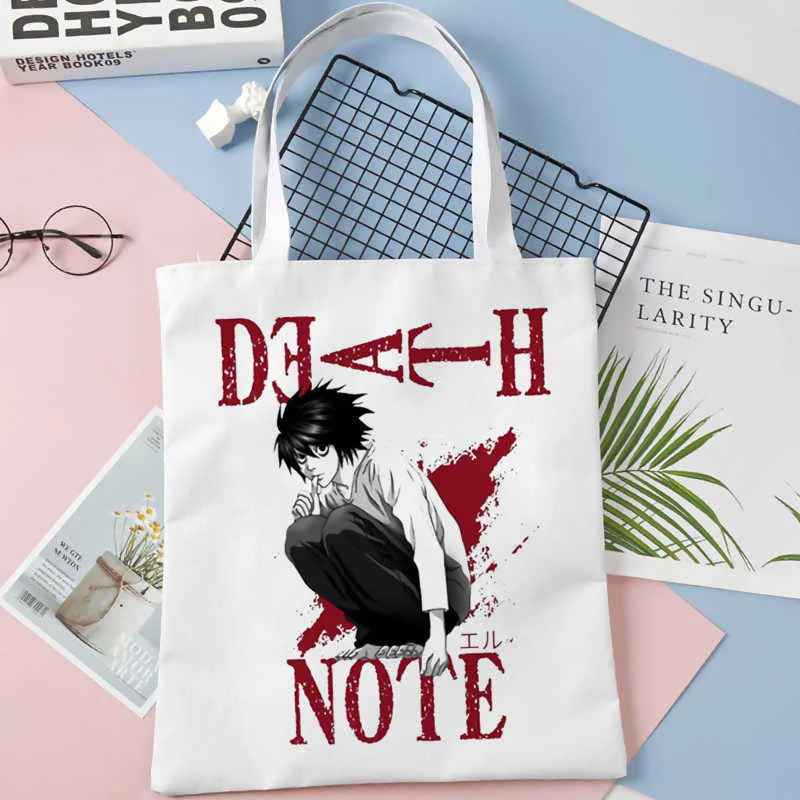

Death Note shopping bag bolso handbag shopping reusable cotton shopper bag ecobag foldable cabas