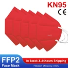 20-100 шт. маска FFP2 KN95 взрослого Mascarillas красного цвета 5 слоев ткани лицевая маска респиратор FFP2mask многоразовые маске