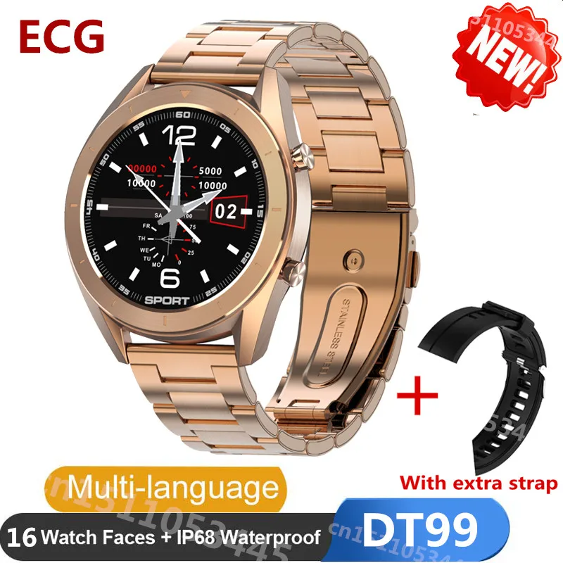 Смарт часы DT99 Bluetooth музыка IP68 водонепроницаемые женские мужские фитнес трекер