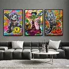 Современный Настенный декор граффити искусство деньги доллары холст картина настенные художественные плакаты печатные настенные картины для гостиной дома