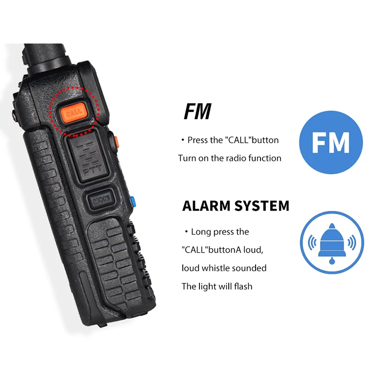 6PCS 8W Baofeng UV 5R Walkie Talkie UV5R Tri-Power VHF UHF Dual Band Portable Two Way Radio UV-5R 10km Hunting FMTransceiver