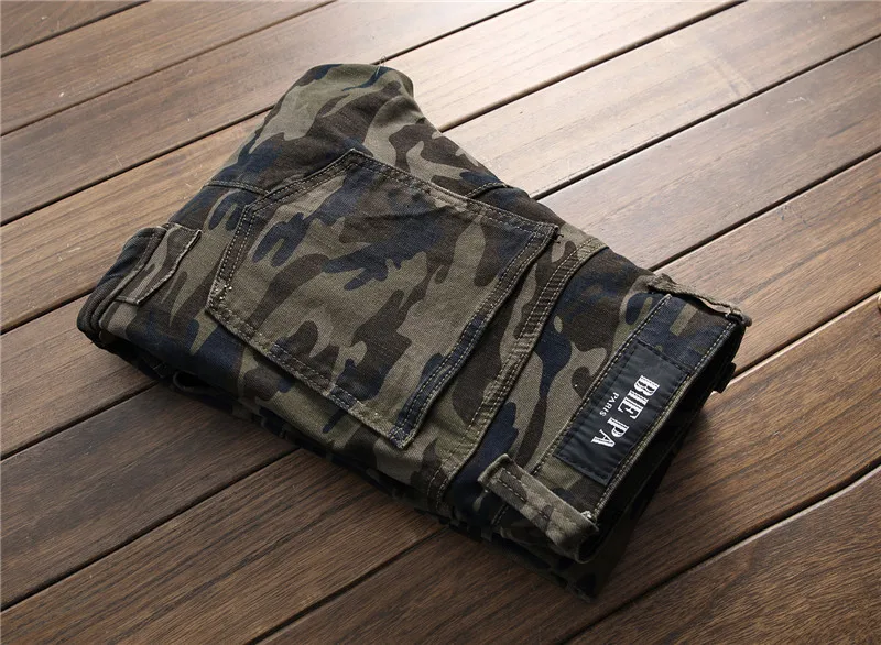 

2021 Camouflage Pants,Slim-fit Multipocket Cargo PantsMilitary Style Casual JeansYouth Fashion