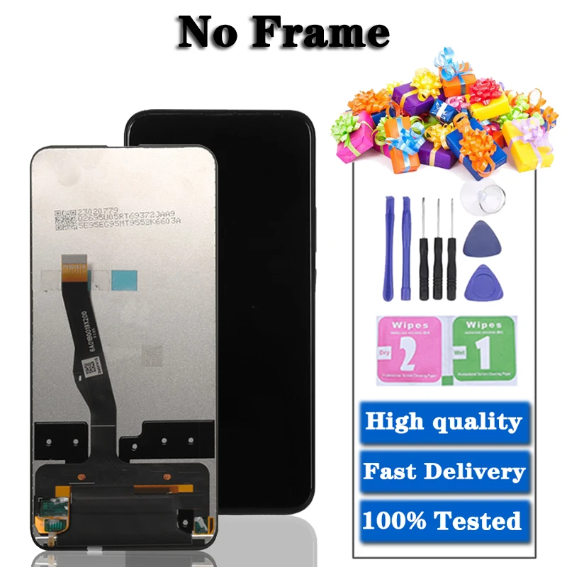 6 59‘’ original 9x for huawei honor 9x global premium lcd display touch screen 10 touch digitizer assembly frame stk lx1 lcd free glob