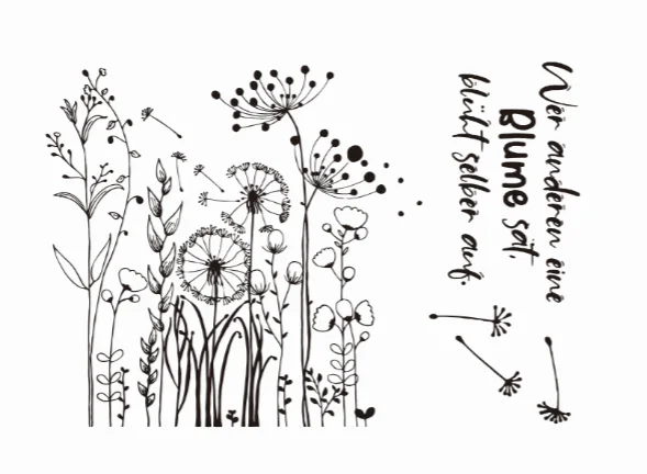 Прозрачные штампы с цветами/одуванчиками для скрапбукинга своими