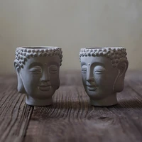 nicole concrete buddha head planter silicone molds 3d craft cement flower pot moulds for home decoration tool
