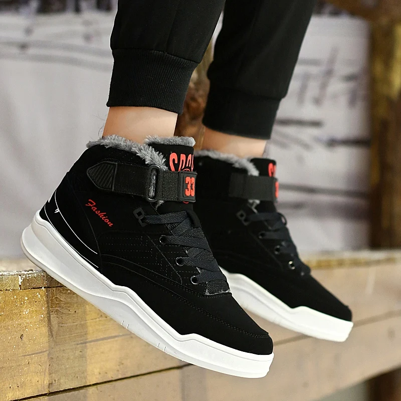 Мужская повседневная обувь женская зимняя хлопковая с высоким берцем маленькие