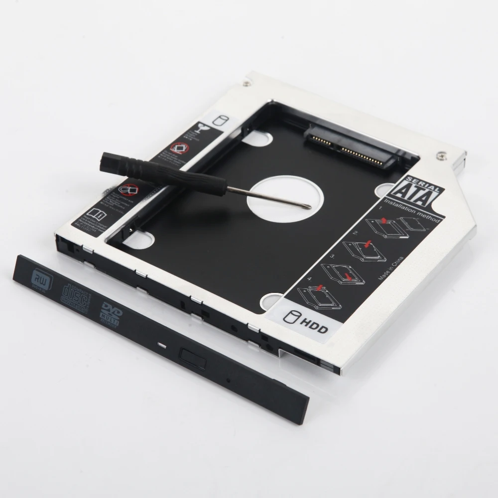Универсальный алюминиевый 2 й жесткий диск SSD с оптической рамкой bay Caddy для Lenovo