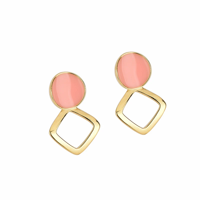 

S925 Sterling Silver Irregular Stud Earrings for Women Korean Japanses Style Geometry Chic Earrings 14K Gold Plated Engagement