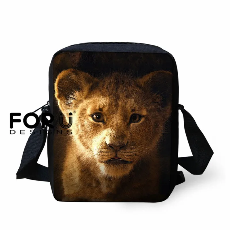 L5446E FORUDESIGNS/Школьный рюкзак с принтом «Король Лев» для мальчиков, повседневный мужской рюкзак для подростков, винтажная сумка с рисунком, 16 дюймов, Детская сумка - Цвет: L5446E