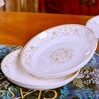 chinese plate sets tableware kitchen dinner wedding complete tableware set dinner serving vajilla completa de platos plates