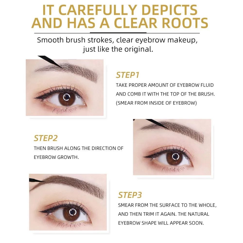 Водостойкие ЖИДКИЕ ТЕНИ для бровей гель стойкий оттенок набор кистей макияжа