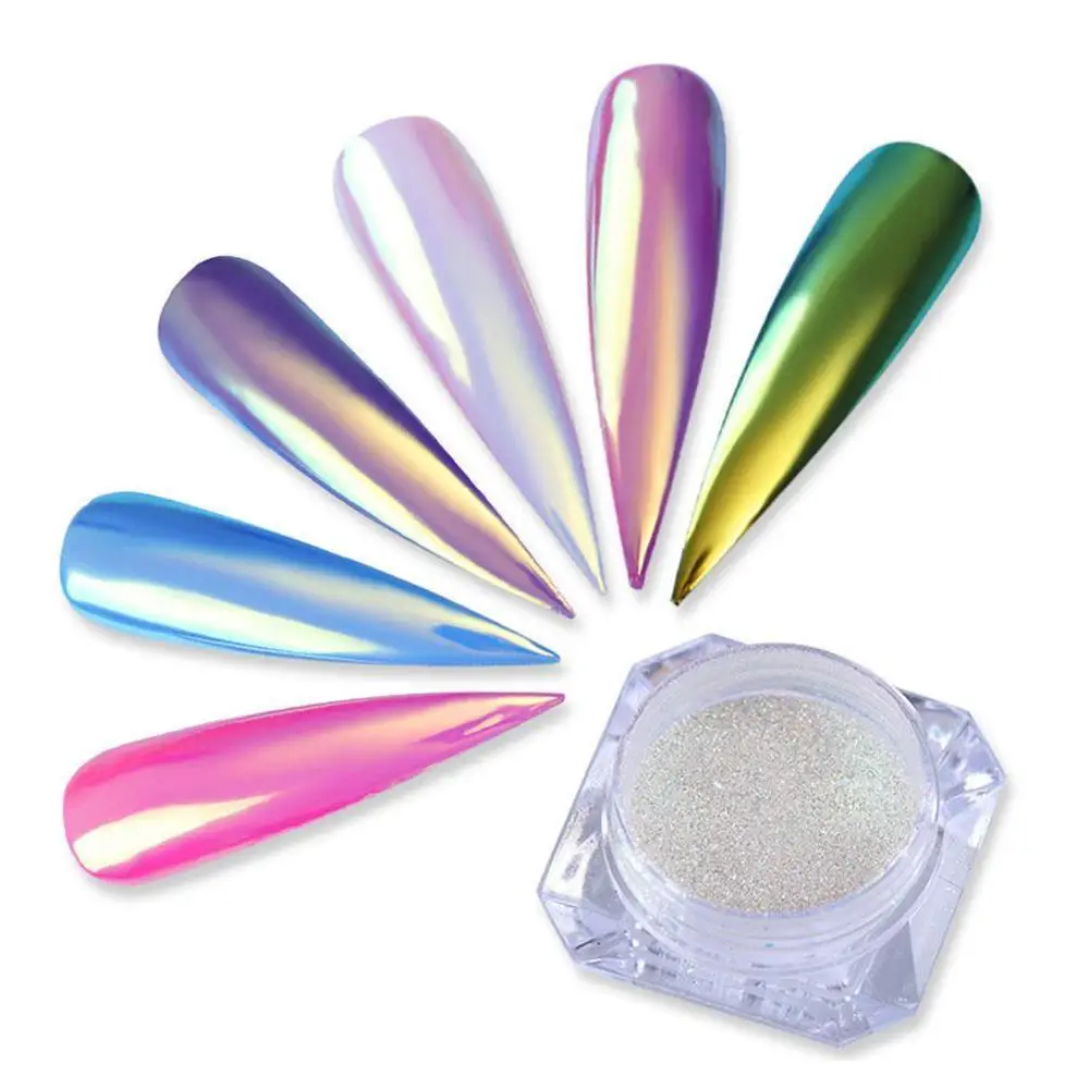 

1 Box Of Neon Pearl Powder Nail Art Mirror Glitter Shimmer Polished Chrome Pigment Gel Polish DIY Nail Decoration Dip Powder