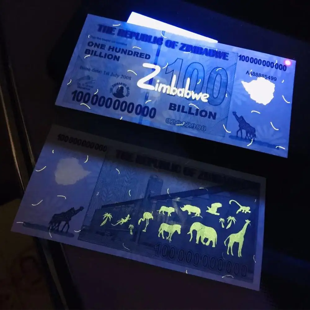 Копия бумажных купюр в Зимбабве 100 млрд банкнот Банкноты банкноты коллекционные