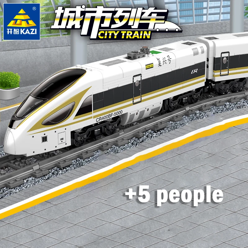 Детский конструктор KAZI Электрический Железнодорожный поезд со звуком и светом |