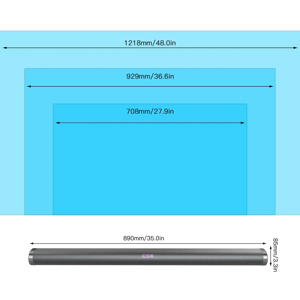 

LESHP 2.0 Channel Wireless Sound Bar with Remote Control Speaker Stereo Soundbar for Home Theater Speaker