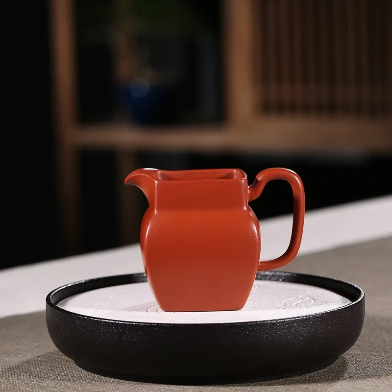 

sales Yixing raw ore red clay pot fair cup Kung Fu tea set accessories hand-made Dahongpao work cup tea separator