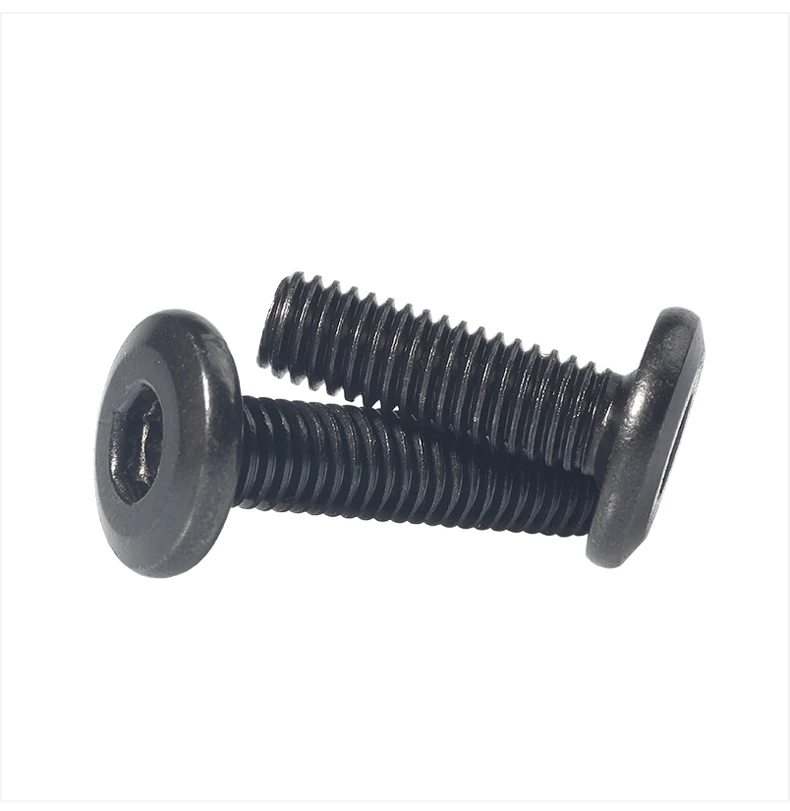 20 шт. M6 черная гипотоузная плоская головка с шестигранным приводом винты для
