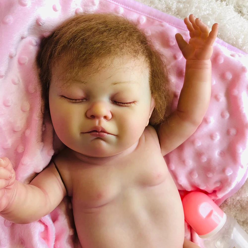 20 дюймов полный Винил кремния Reborn Baby Doll богатая картина bebe реалистичные