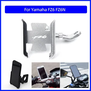 for yamaha fz6 fz6n motorcycle cnc aluminum mobile phone holder gps navigator rearview mirror handlebar bracket accessories free global shipping