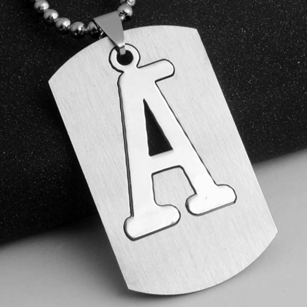 Мужская цепочка в стиле хип хоп из нержавеющей стали с буквами алфавита|Ожерелья