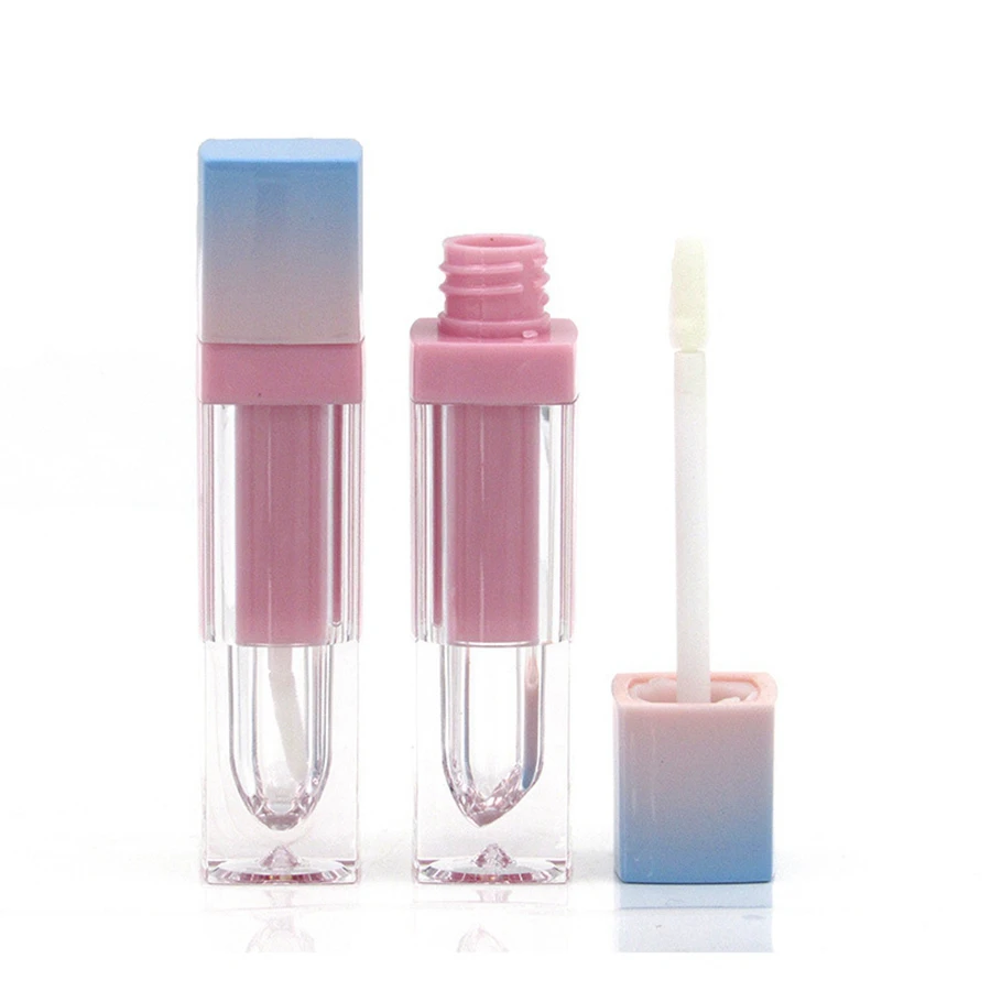 

5ML Square Lip Gloss Bottle Gradient Lip Glaze Tube Empty Acrylic Lip Gloss Packing Tube Cosmetics Packaging Bottle