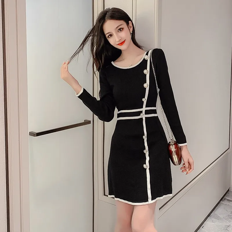 

Elegant Women Bodycon Dresses knit dress is stylish and slim fit, which perfectly outlines the slender figureDress Vestidos Hot