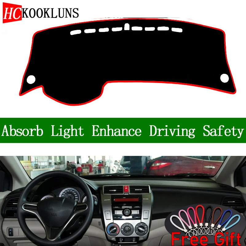 

For Honda city 2008 2009 2010 2011-2014 Dashboard Cover Sun Shade Dash Mat Pad Carpet Car Stickers Interior Accessories