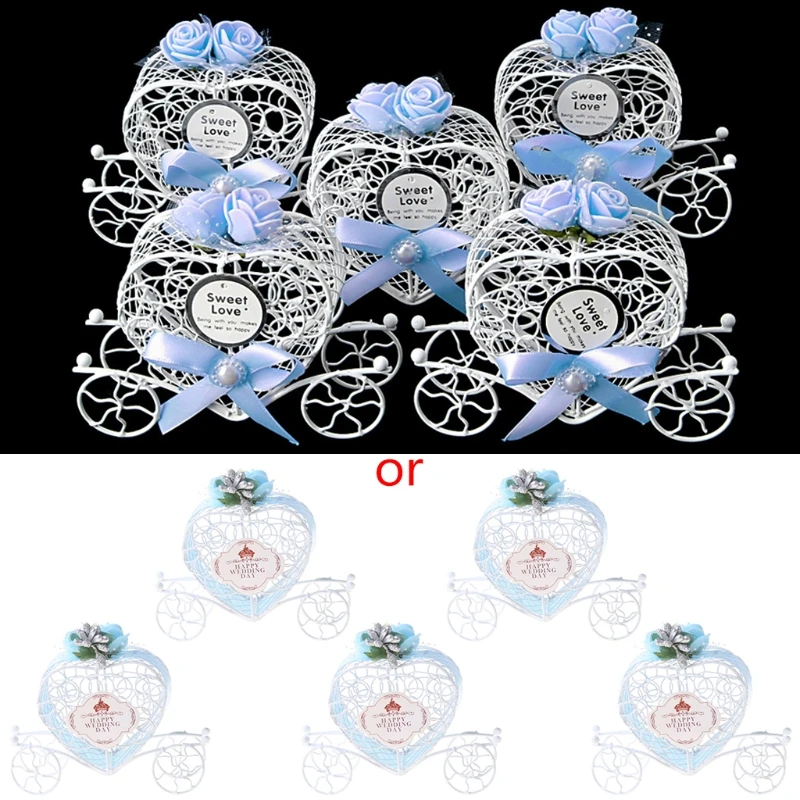 5Pcs Cinderella Carriage Candy Chocolate Boxes Birthday Wedding Party Favour | Дом и сад