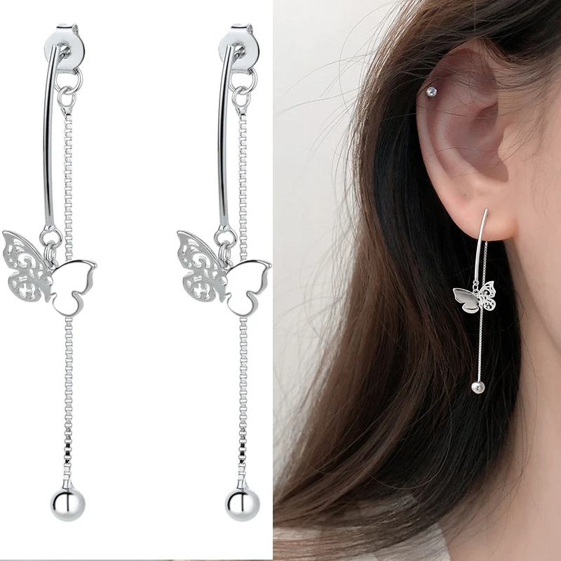 2020 New 925 Sterling Silver Hanging Earrings For Women Star Square Heart Ball Charm Long Drop Earring Femme Bijoux Brincos | Украшения и