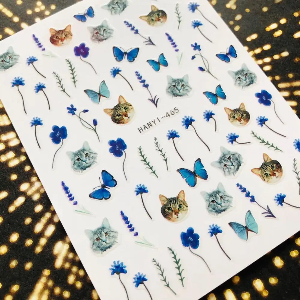 

Hanyi series sakura flower HANYI-464-465-467 3d Nail Art Stickers Decal Template diy nail tool decorations