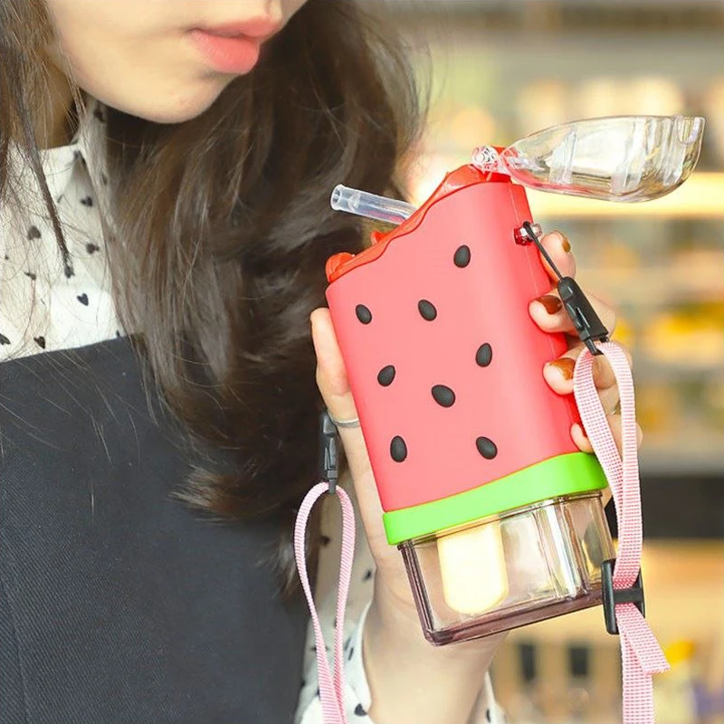 Симпатичные Мультяшные бутылки для воды с пончиком без БФА креативный детский