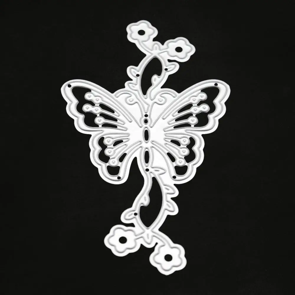 Ажурный цветок рамка с бабочкой резка металла штампы Трафарет DIY Бумага карточка