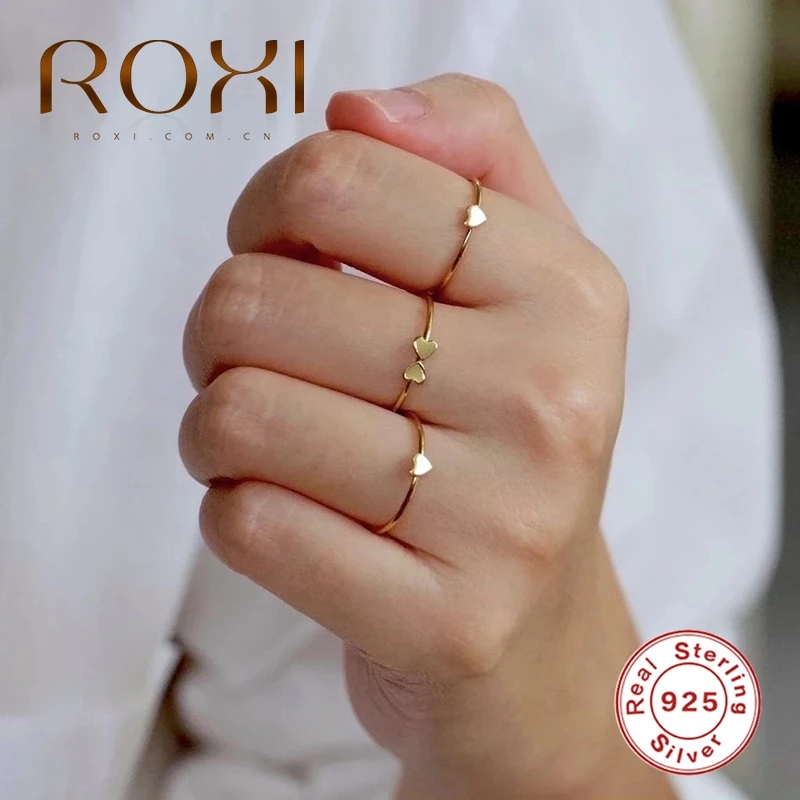 Обручальные кольца ROXI с милым сердцем для женщин и девочек минимализм кольцо из