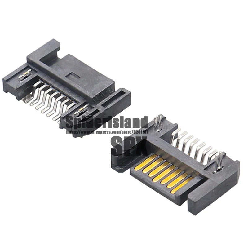 500 шт./1000 шт. SATA 7P 7pin штекер SMT горизонтальный PCB Кабель питания DIY разъем интерфейса