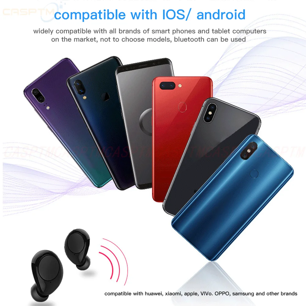 

HiFi Stereo Earphone BE30 TWS Sprort Earphones Wireless Bluetooth 5.0 Earbuds For Android Phone Touch Control Headsets