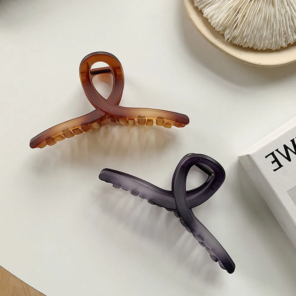 Корейский Элегантный Большой Матовый фотополимерный зажим для волос в ванную