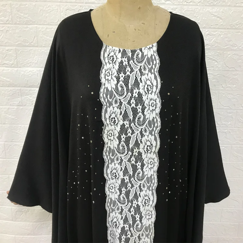 

Kalenmos Eid Muslim Abaya Dress Moroccan Kaftan Ramadan Islamic Clothing Women Dubai Lace Beads Prayer Garment Caftan Long Robe