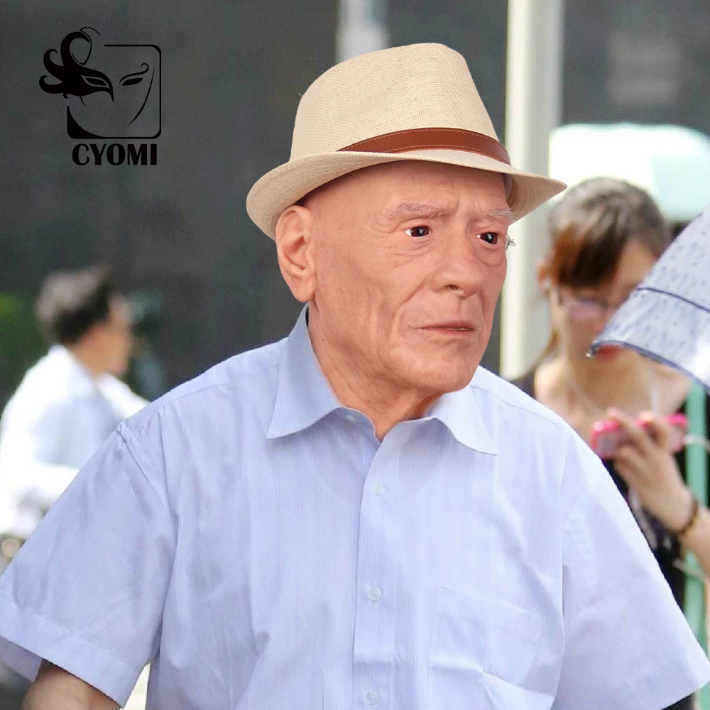 

CYOMI Old Deas good quality realistic silicone head mask for Hallowmas for cosplay masking masquerade full head Tricky props 3G