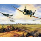 Картина по номерам сделай сам, дропшиппинг, большой размер, самолет в поле, пейзаж, холст, украшение комнаты, художественная картина, подарок для ребенка