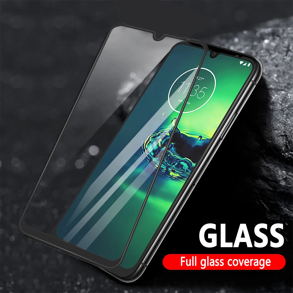 Закаленное стекло с полным покрытием для Moto G8 G7 Plus E6 G6 P30 Play Защита экрана One Zoom
