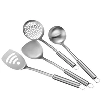 4pcsset stainless steel household kitchenware combination spatula soup spoon slotted spoon frying spatula kitchen tool utensils