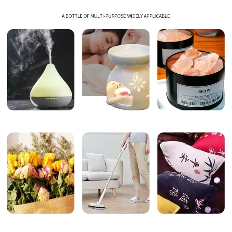 

6bottle/box 10ml Water-soluble Aromatherapy Essential Oil Lavender Rose Essential Oil Aroma Diffuser Plant Scented Oil