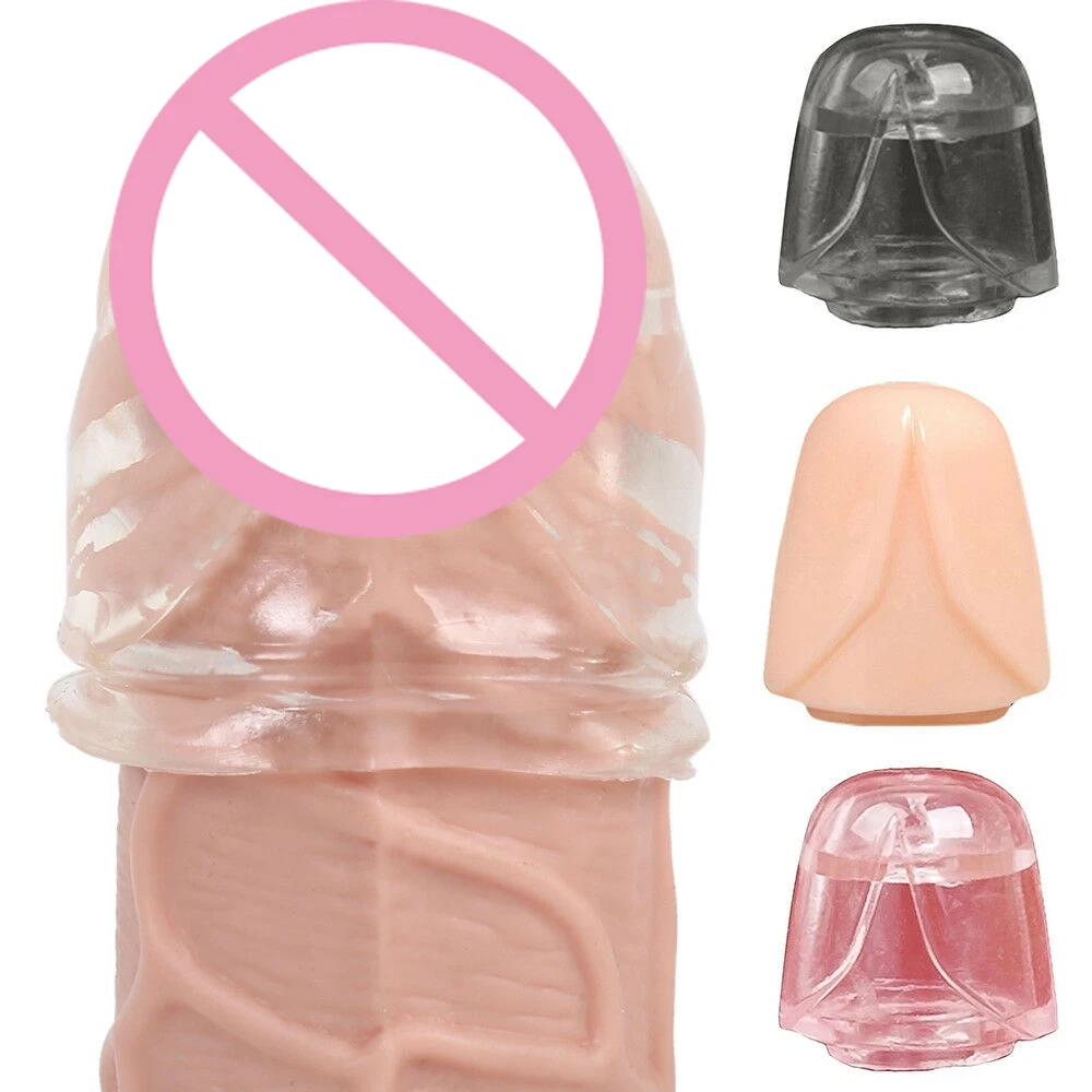 Удлинитель для пениса мягкий силиконовые головки презерватив взрослых