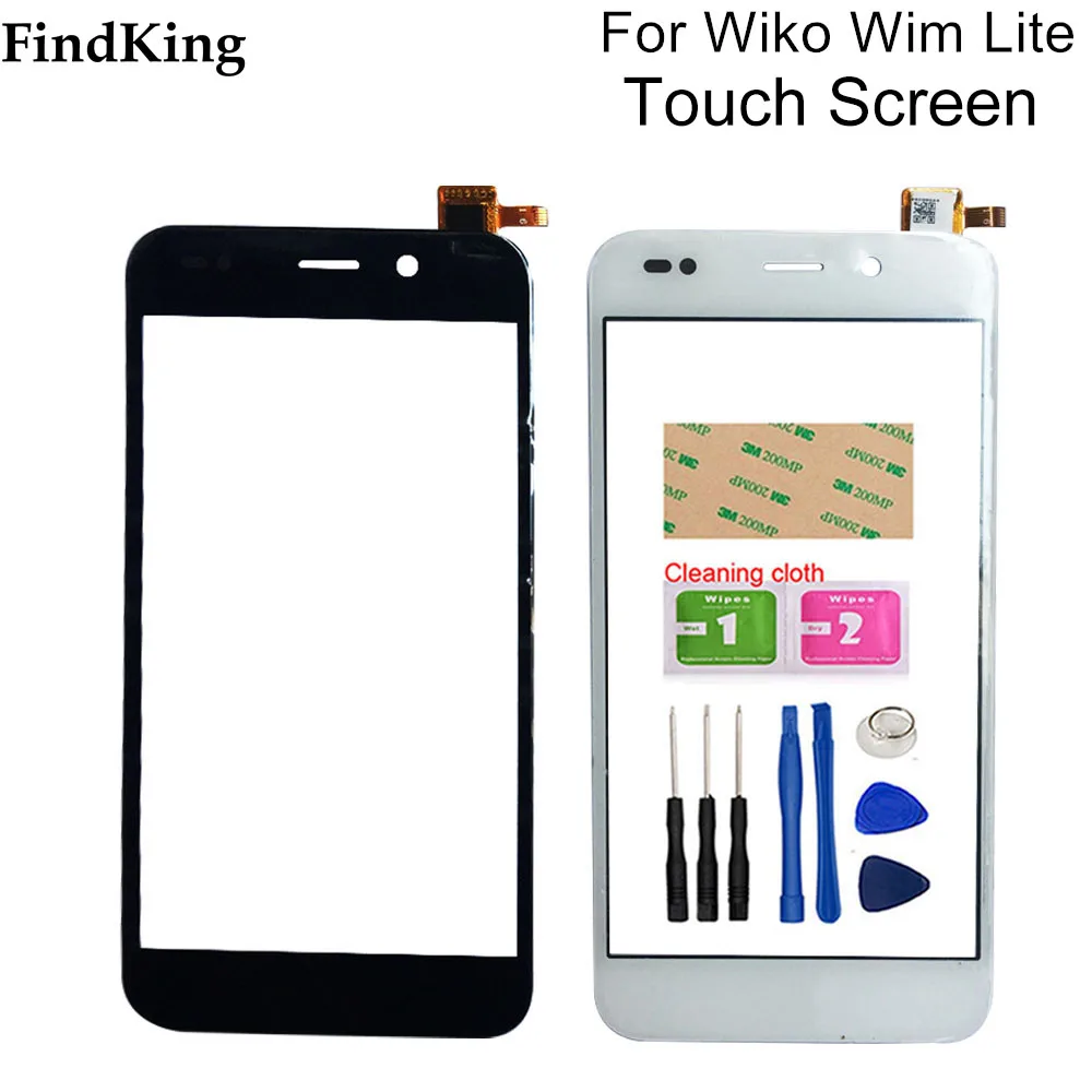 

For Wiko Wim Lite Touch Screen Digitizer Panel 5.0'' For Wiko Wim Lite Glass Touch Screen Lens Sensor Tools 3M Glue